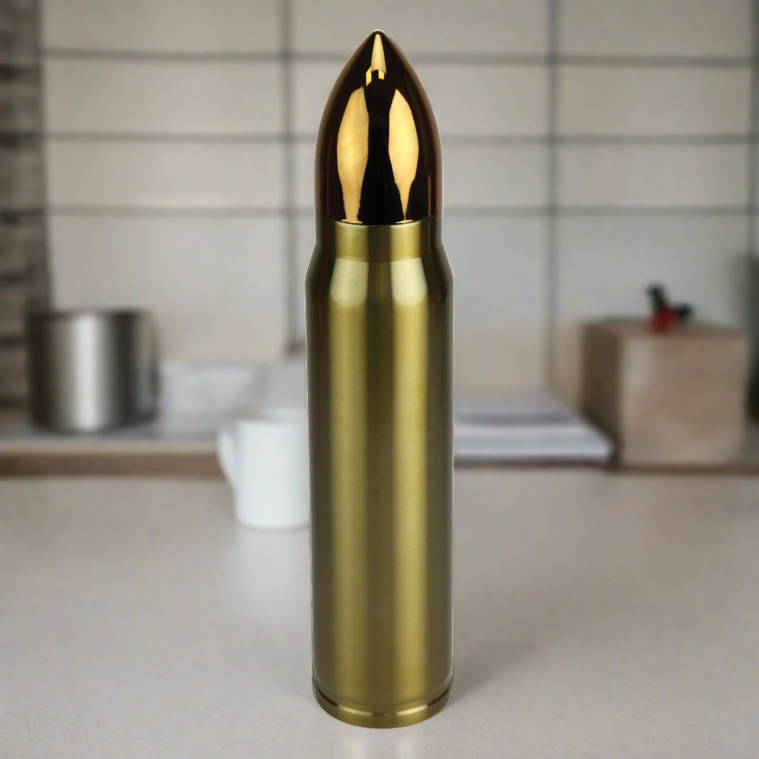 Minimalist Vacuum Bottle-Rifle Cartidge Easy-to-Use