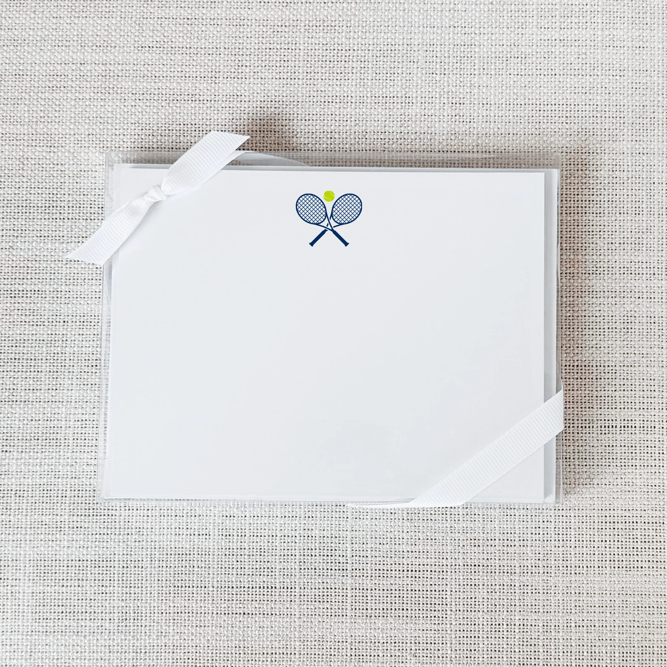 Natural Tennis Flat Notecard – Set of 15 Long-Lasting