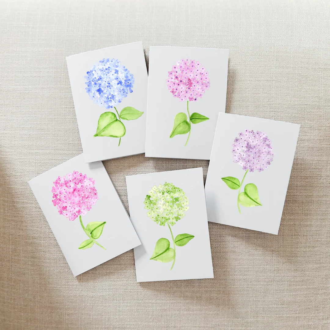Next-Generation Hydrangea Notecard – Set of 10 Soft