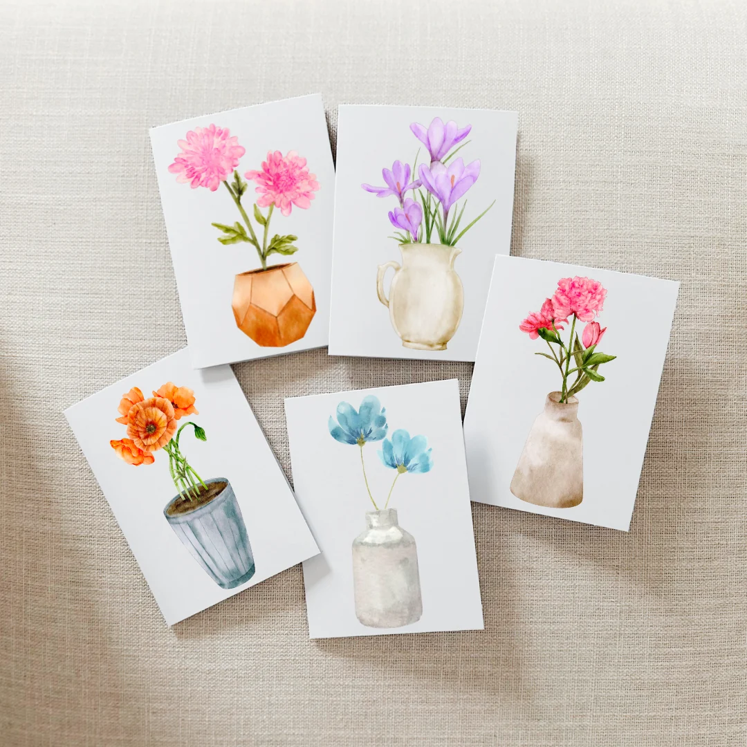 Official Potted Stems Notecard - Set of 10 Prestigious