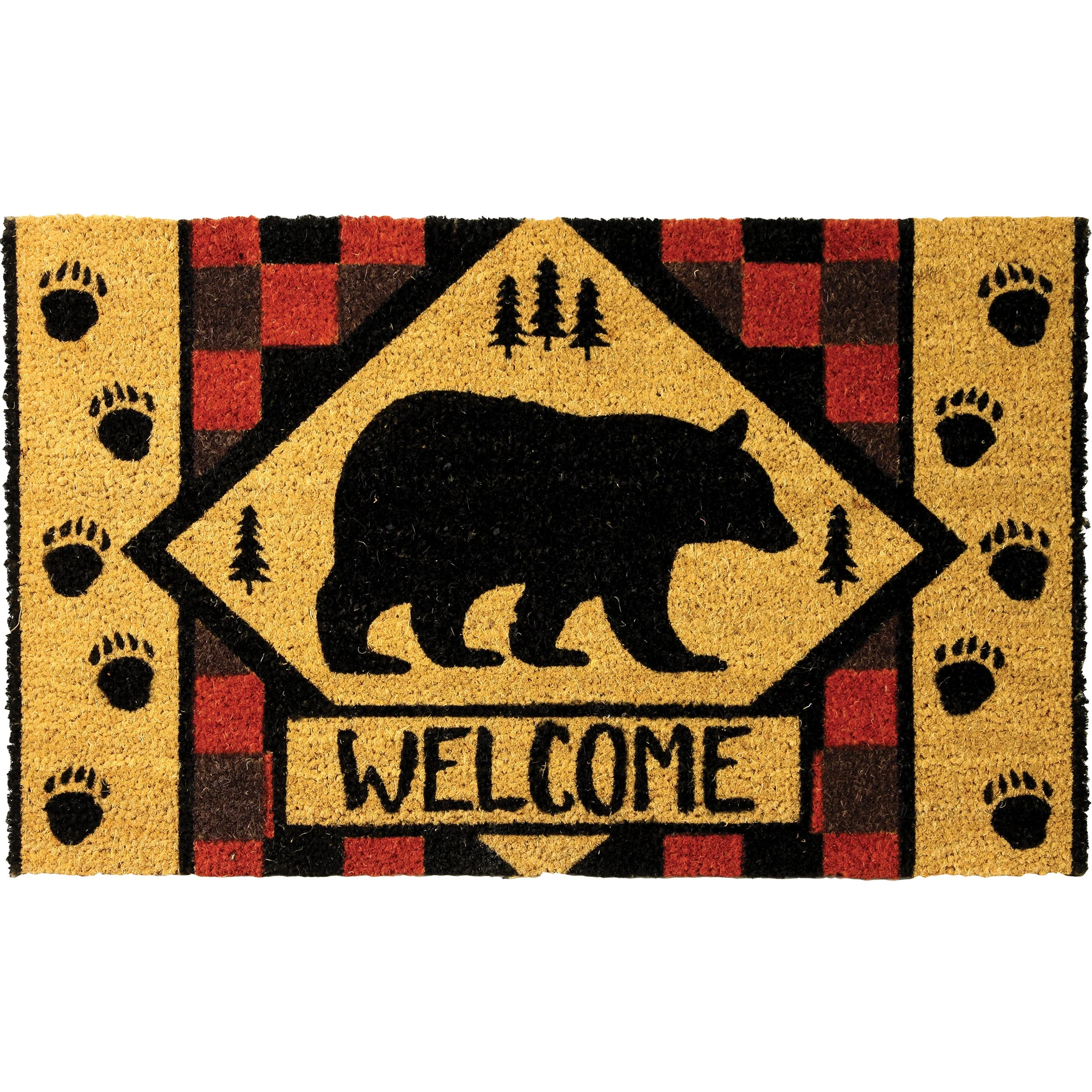 Traditional Coir Mat 30in x 18in-Welcome Bear Next-Generation