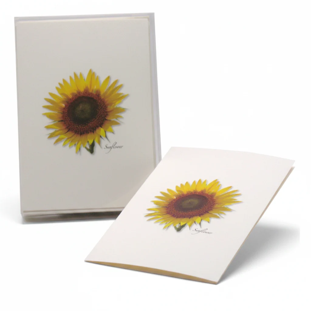 Expertly Made Sunflower Note Card Set Breathable