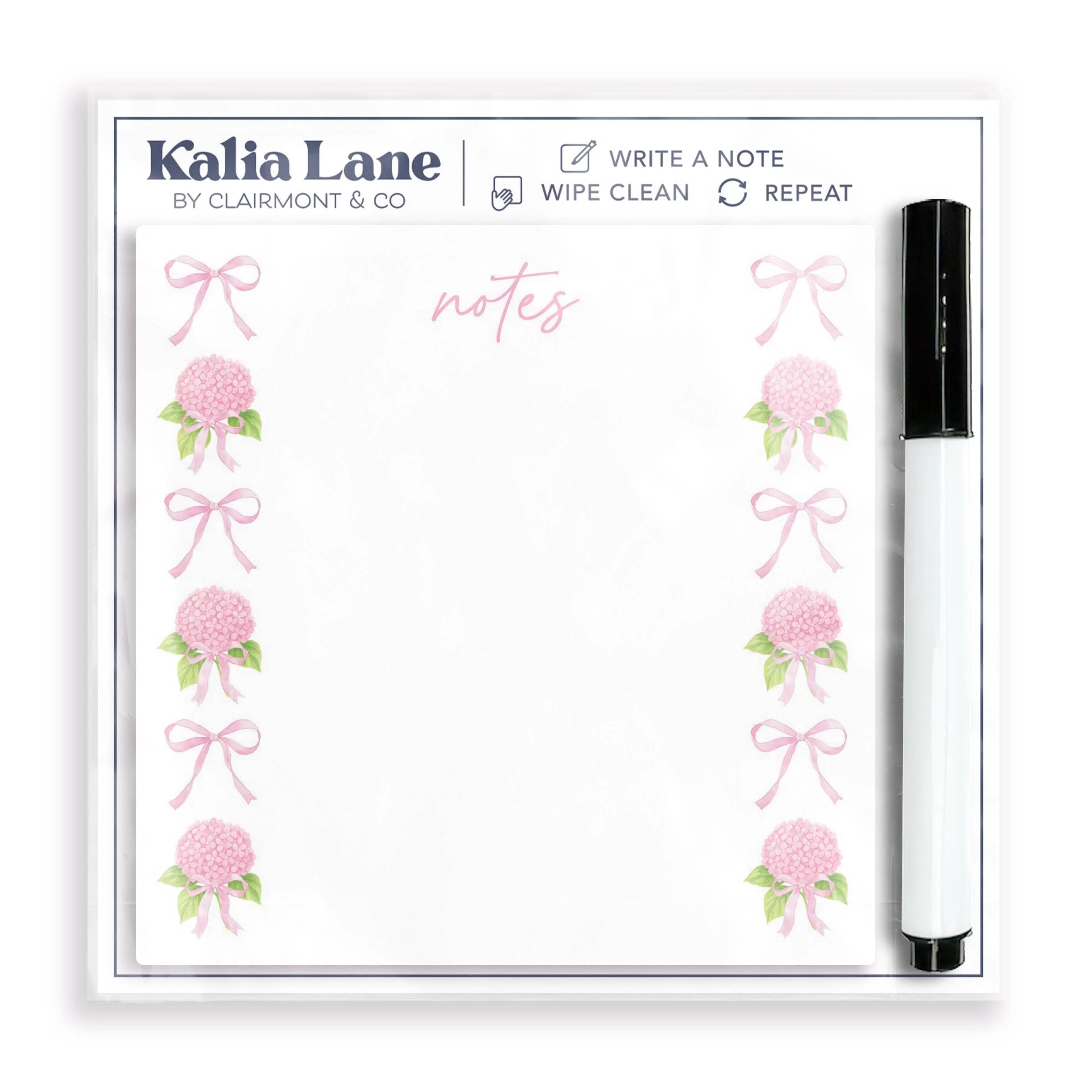 Next-Generation Hydrangea Cottage Dry Erase Note Board Genuine