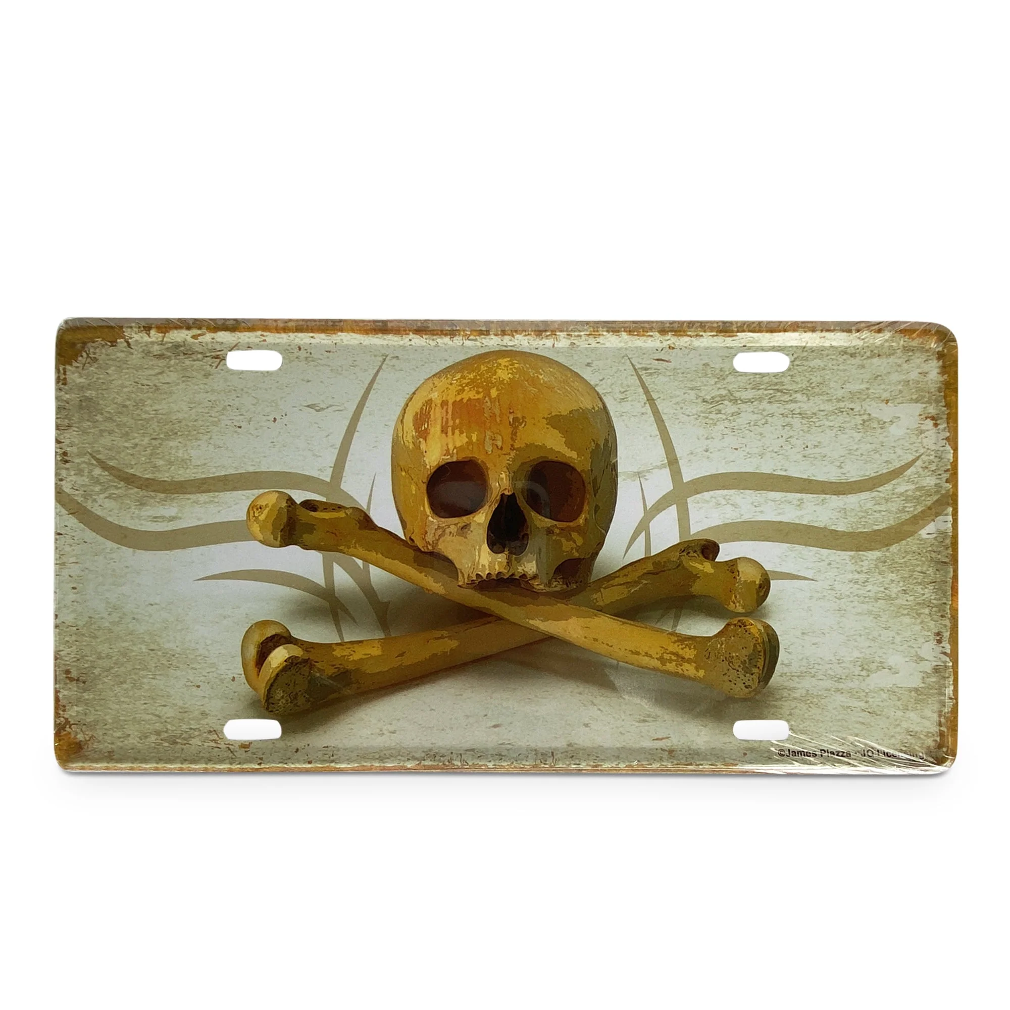 Sustainable Vanity License Plate 12in x 6in-Skull and Crossbones Exceptional