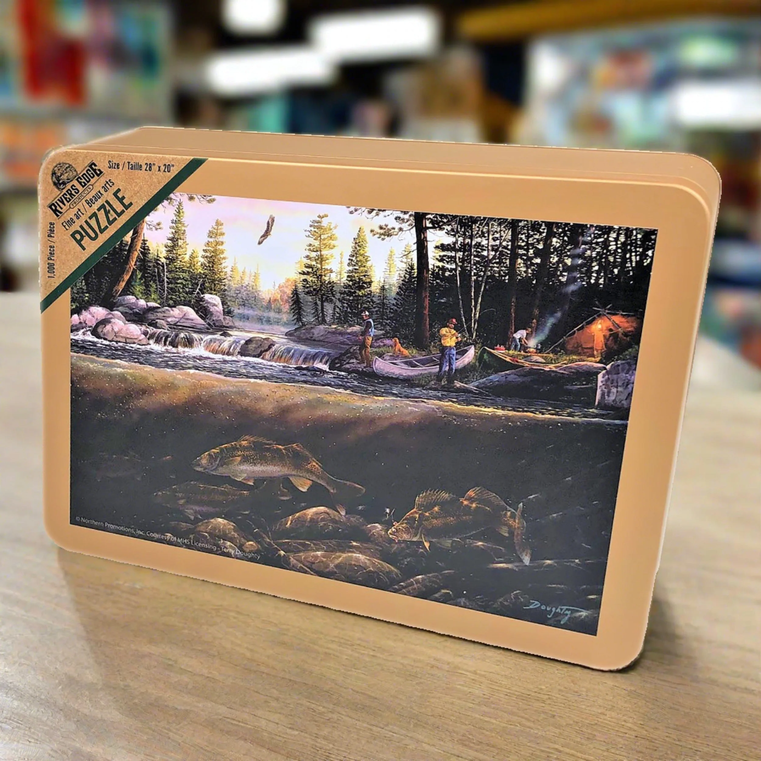 High-Performance Puzzle in Tin 1000-Piece-Fishing the Falls Next-Generation