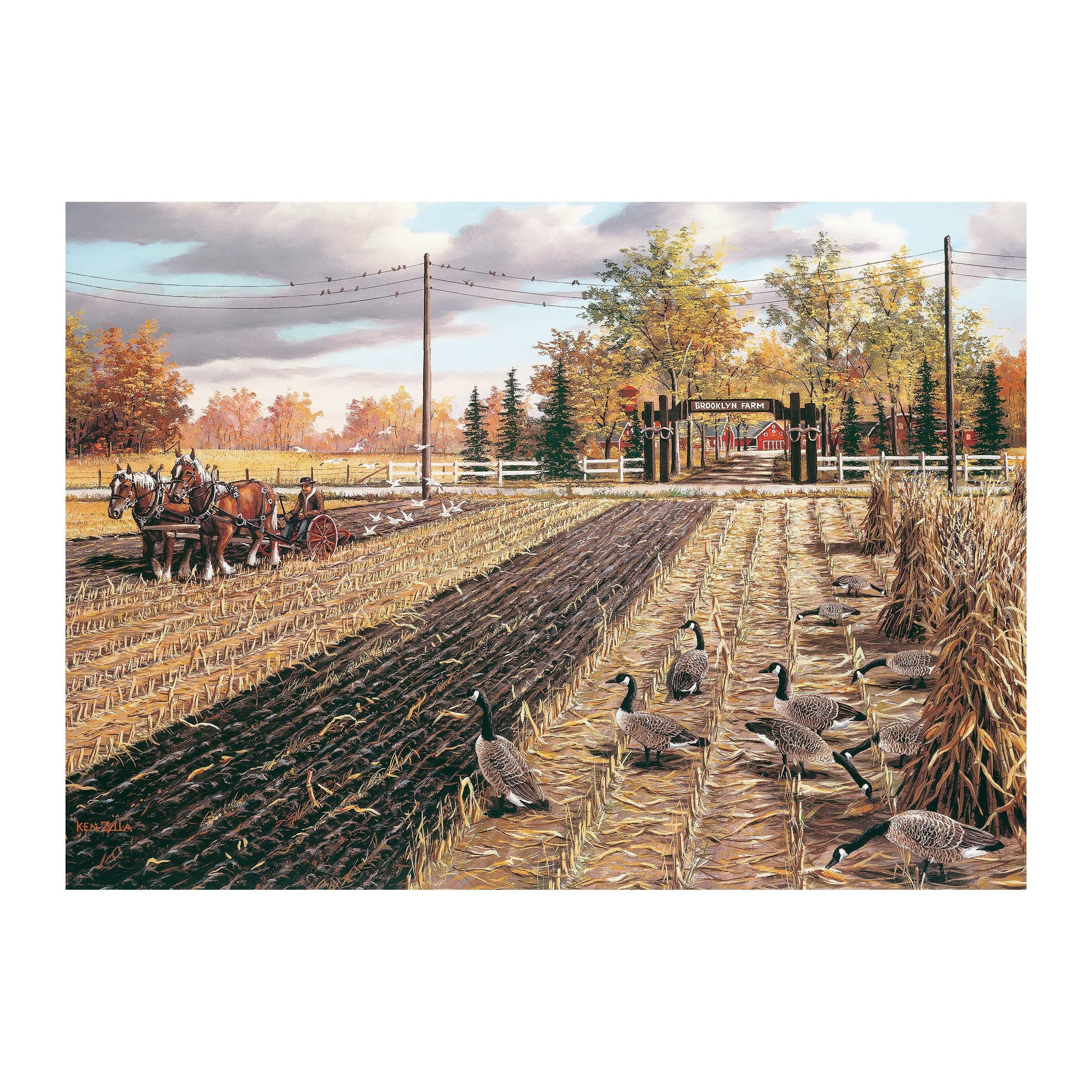 Professional Puzzle in Tin 1000-Piece-Fall Plowing Luxury