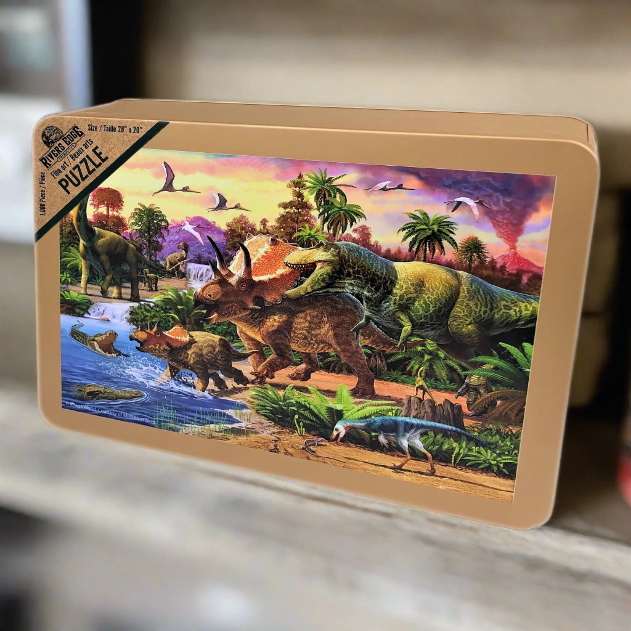 Original Design Puzzle in Tin 1000-Piece-Dinosaurs Lightweight