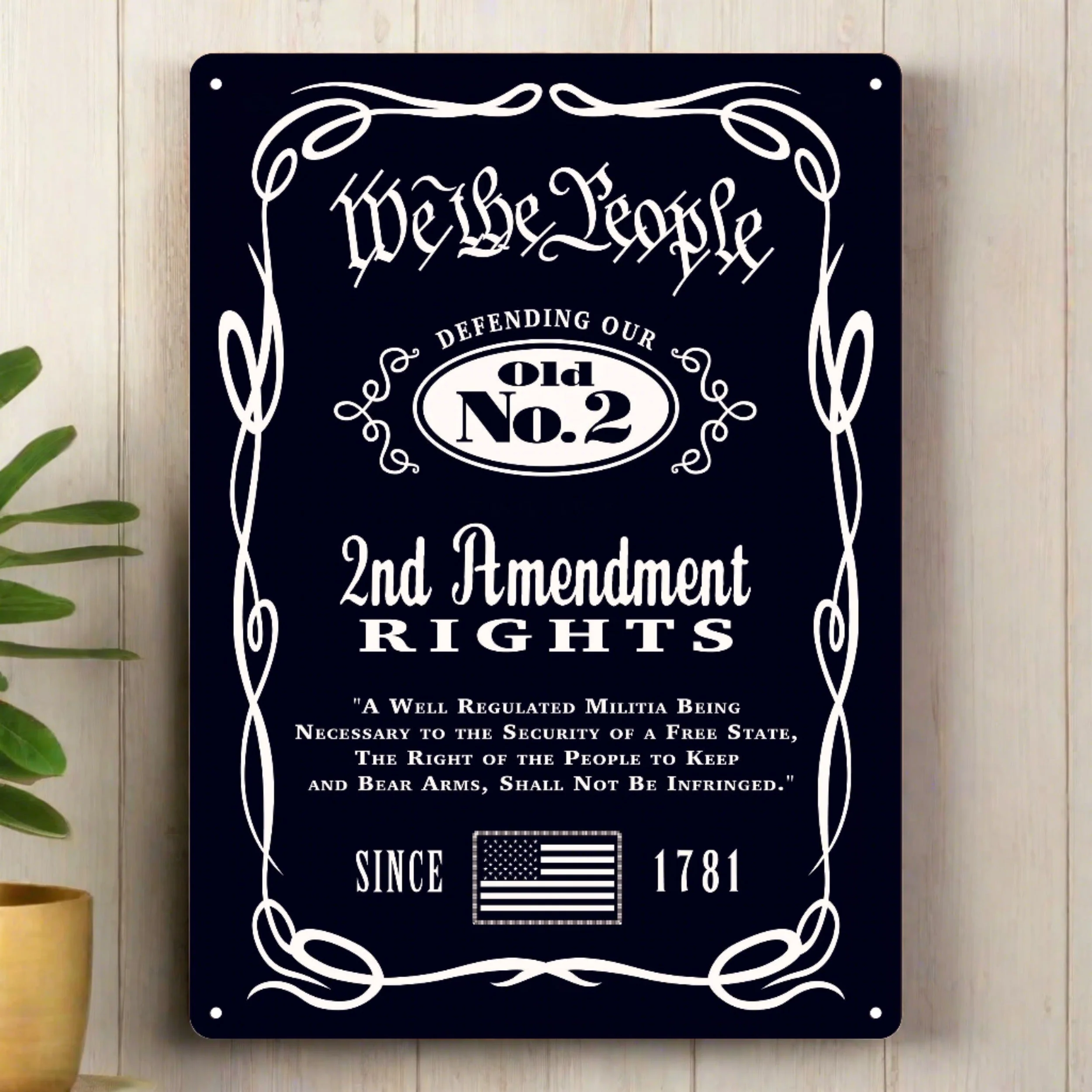 Prestigious Tin Sign 12in x 17in-We the People Whiskey Durable