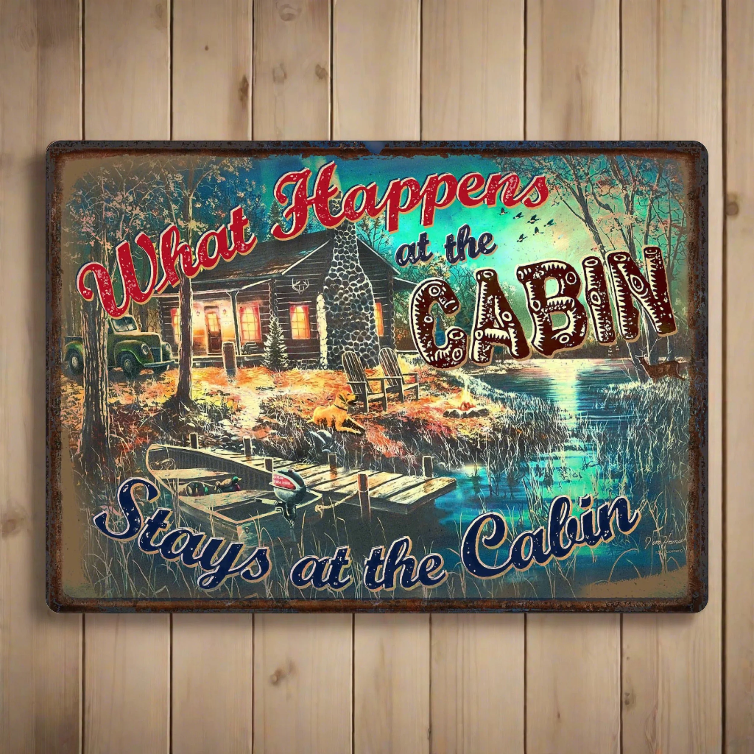 High-Grade Tin Sign 12in x 17in-What Happens Reliable