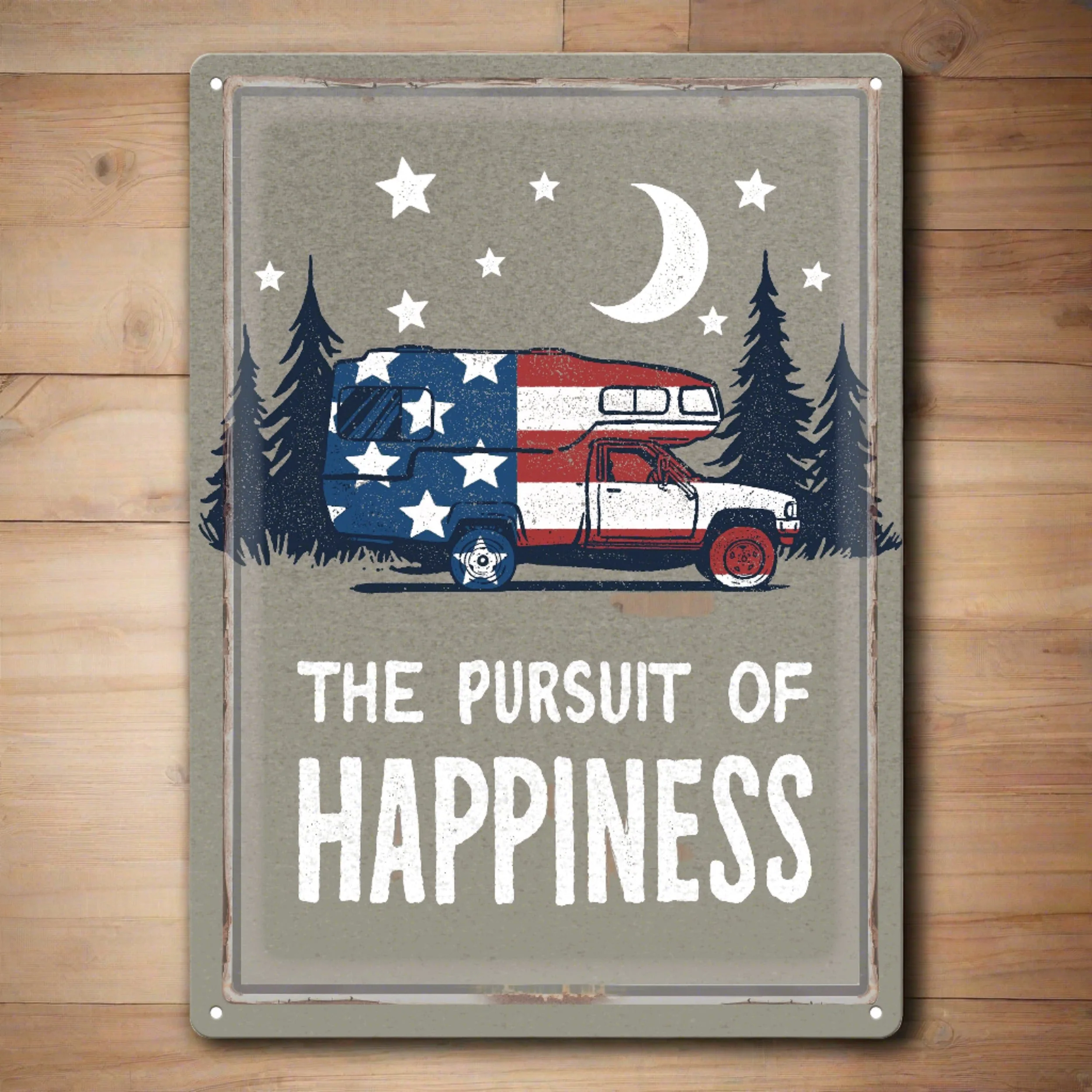 High-Performance Tin Sign 12in x 17in-The Pursuit of Happiness Recyclable
