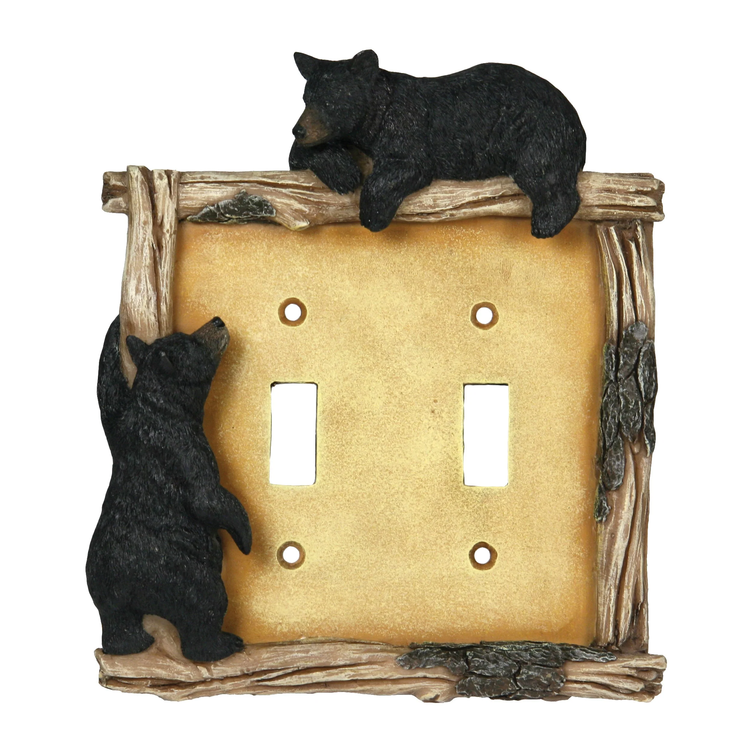 Traditional Electrical Cover Plate Double Switch-Bear Sustainable