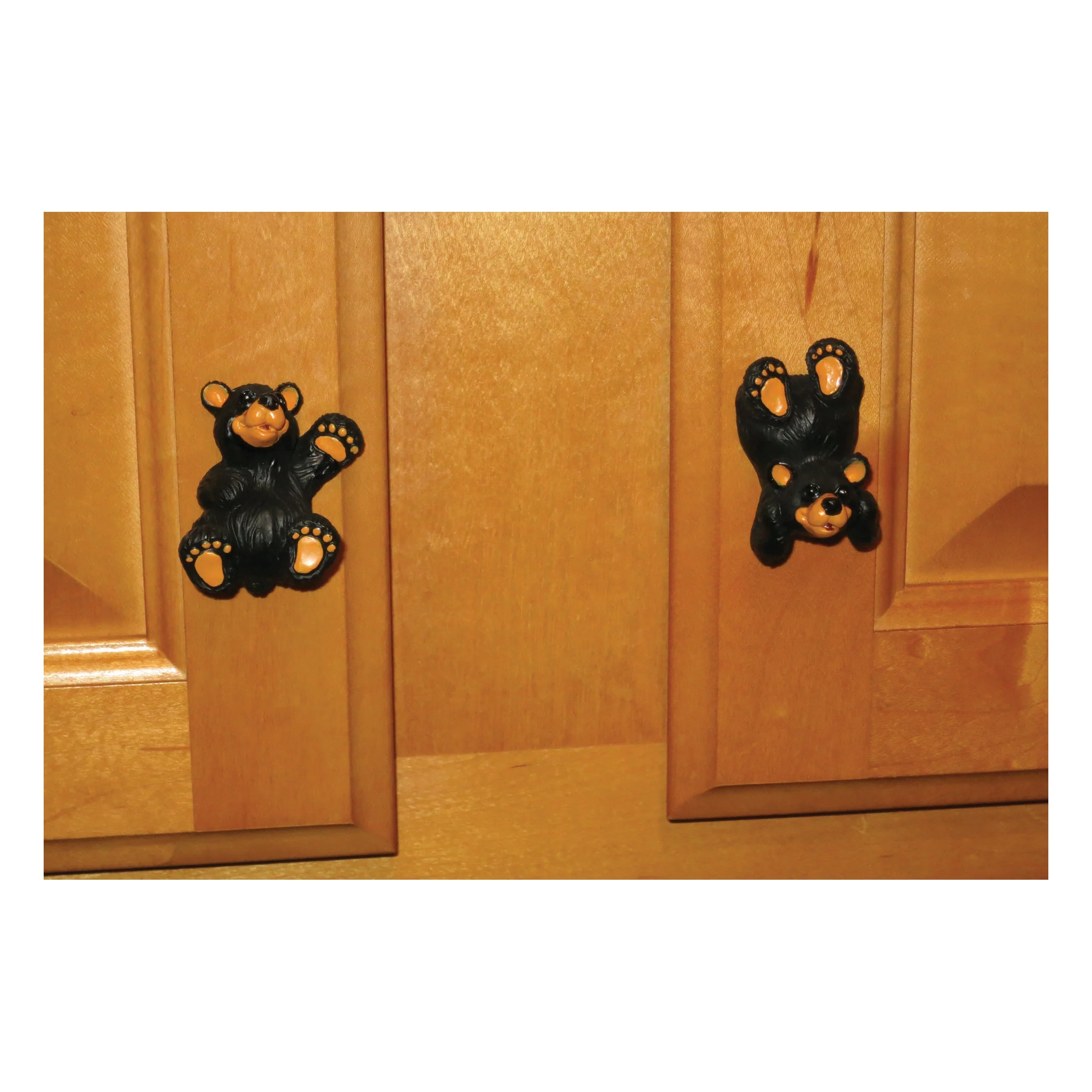 Quality Drawer Cabinet Knobs 2-Pack-Black Bear Verified