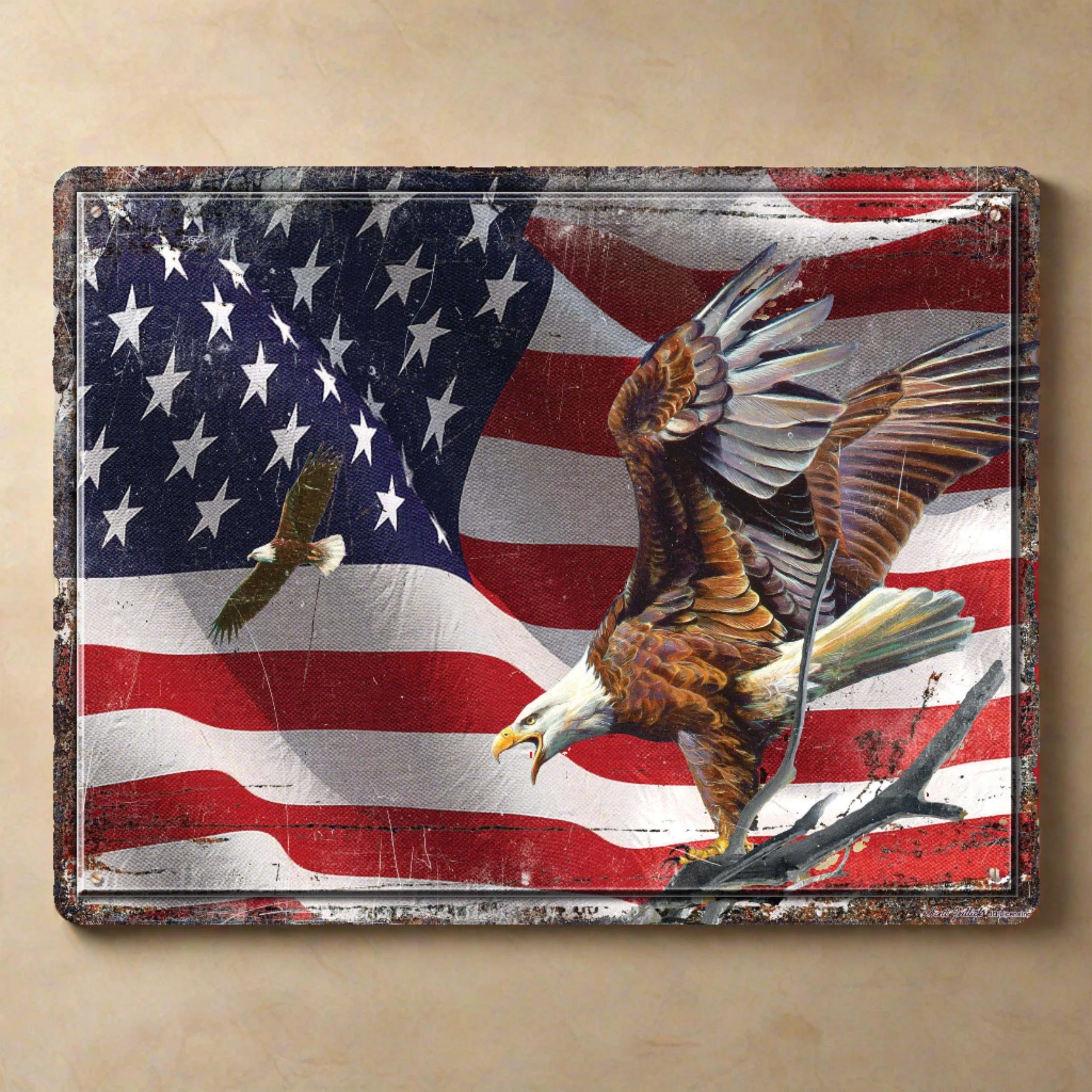 Durable Cutting Board 12in x 16in-American Flag Sophisticated