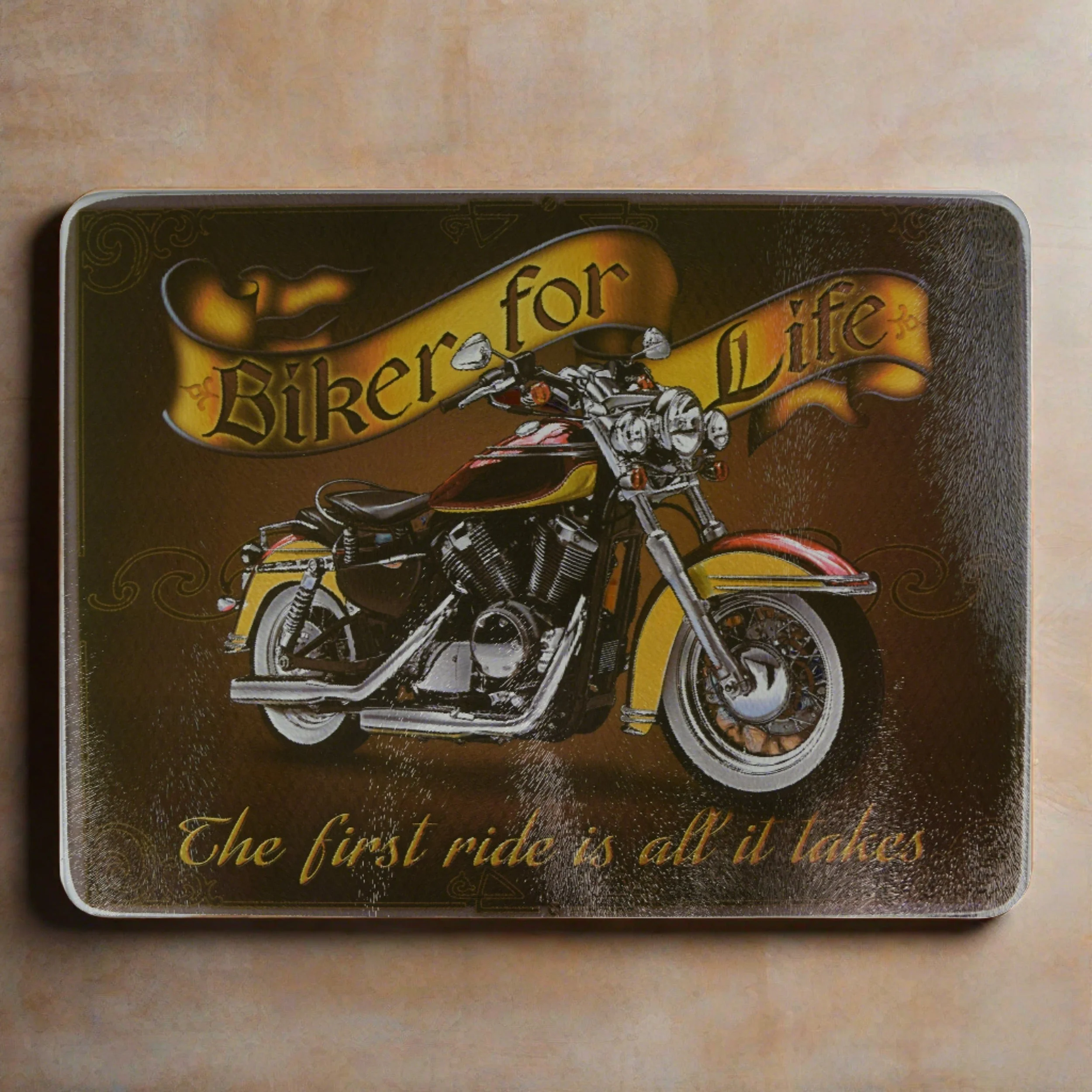 Authentic Cutting Board 12in x 16in-Biker for Life Elite