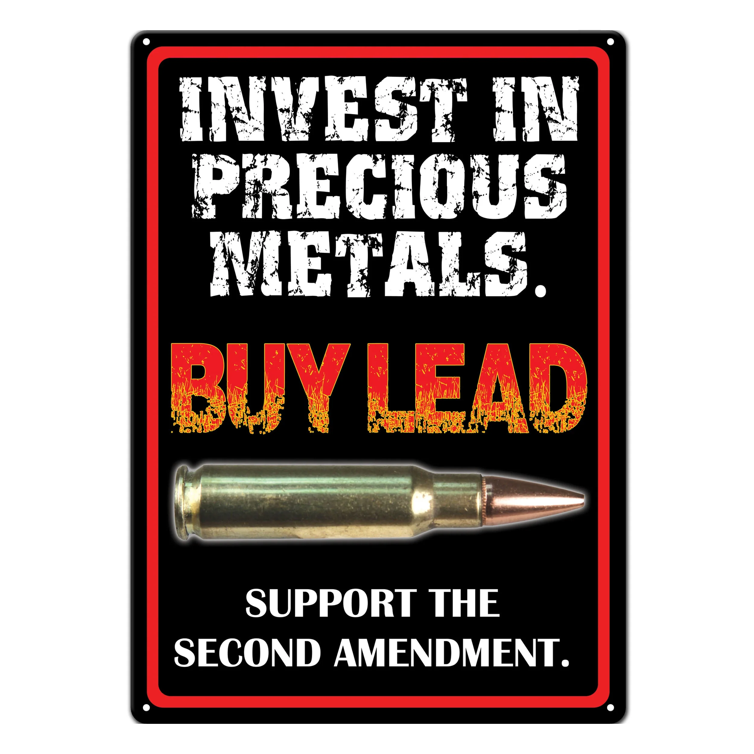 Long-Lasting Tin Sign 12in x 17in-Invest In Metals Secure