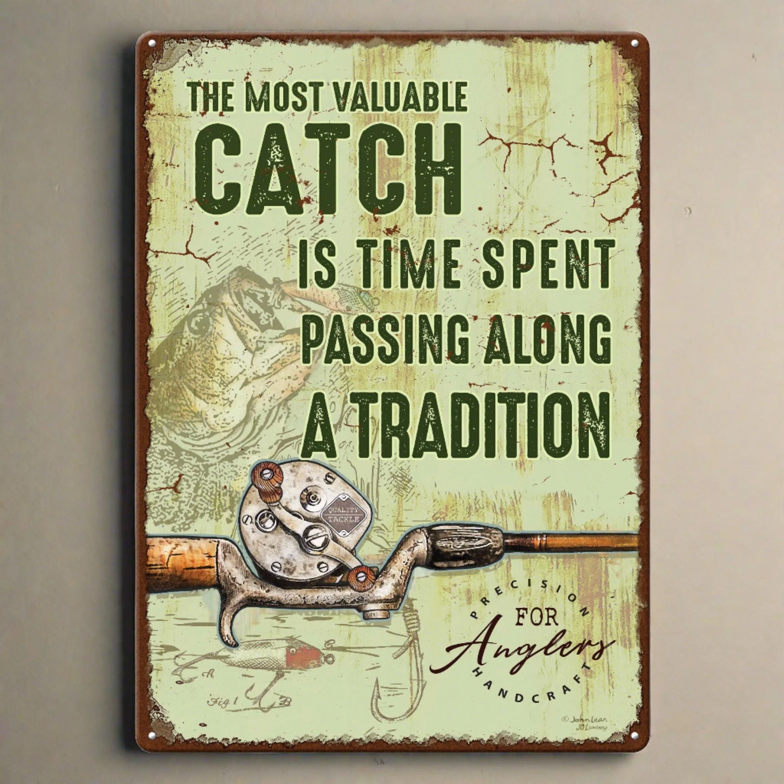 Versatile Tin Sign 12in x 17in-Most Valuable Catch Flexible