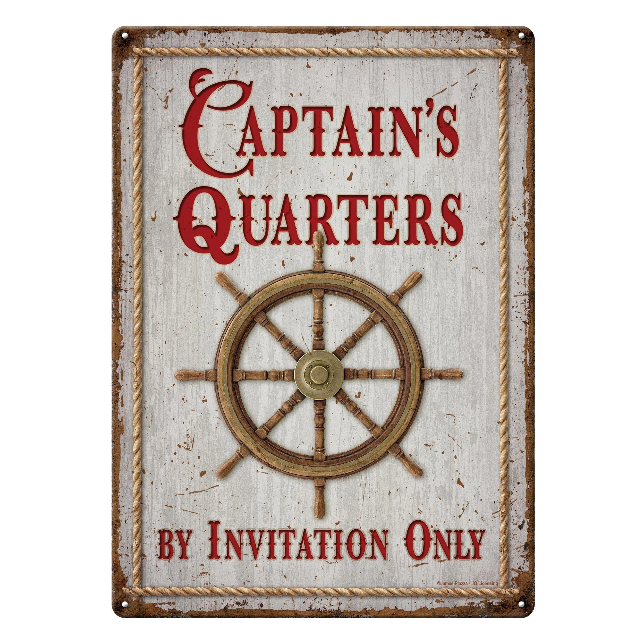 Premium Material Tin Sign 12in x 17in-Captain’s Quarters Smooth