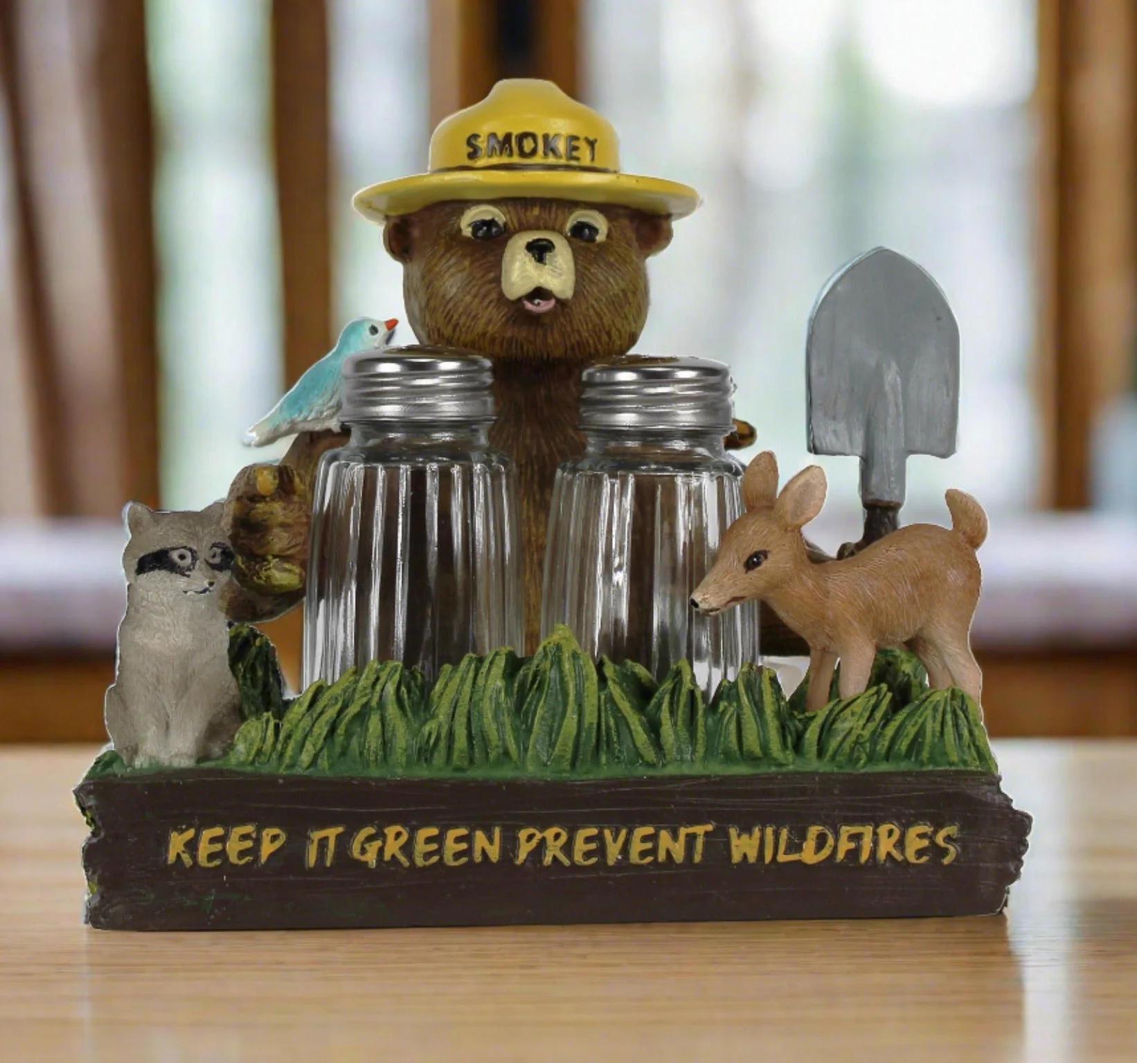Functional Salt and Pepper Shakers-Smokey Friends and Nature Recyclable
