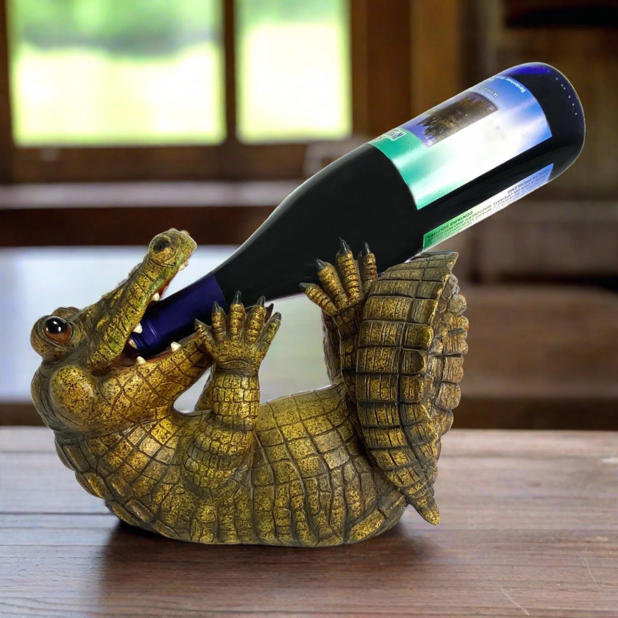 Easy-to-Use Wine Bottle Holder-Alligator Premium