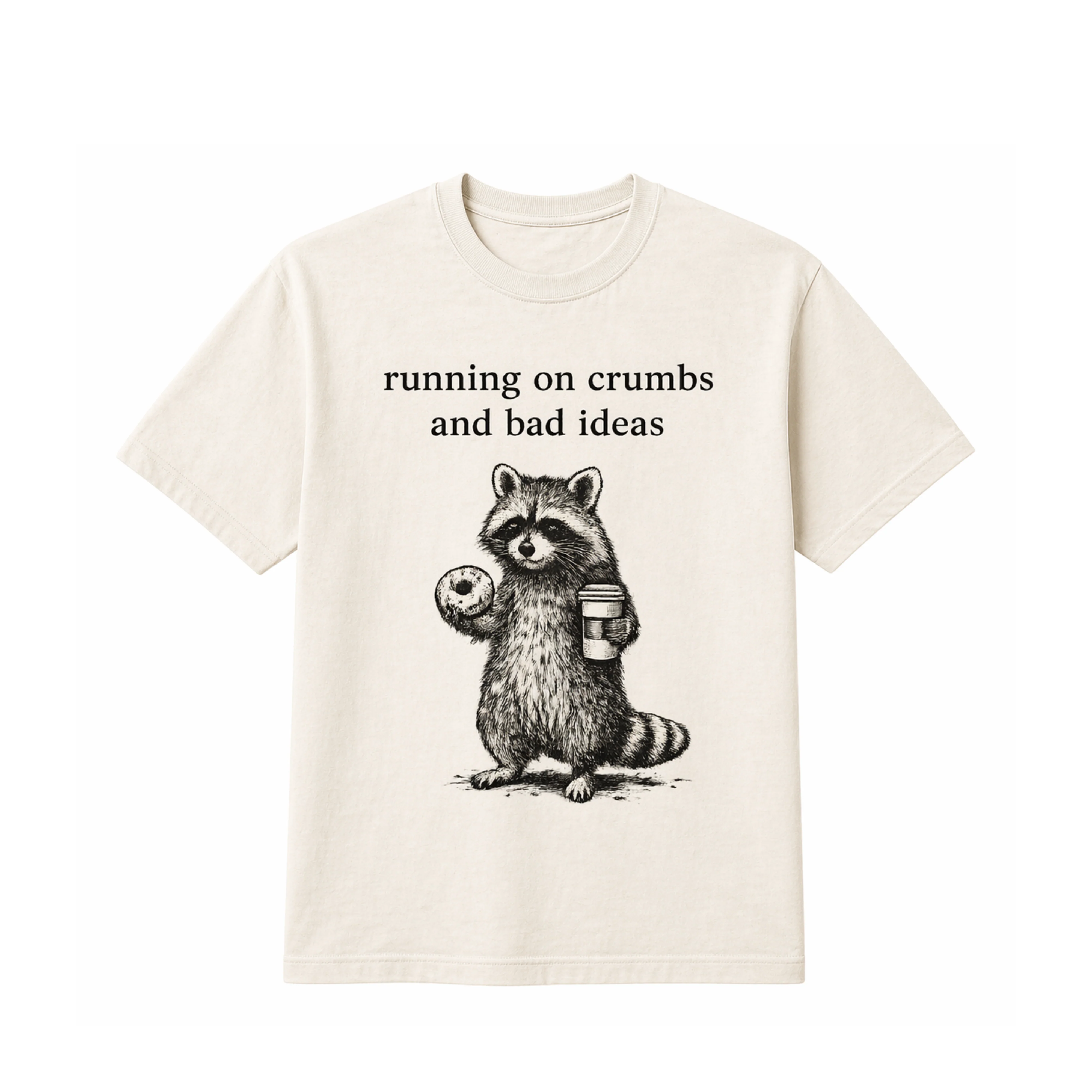 Fine Crafted T-Shirt – Animal – Raccoon Humor First-Class