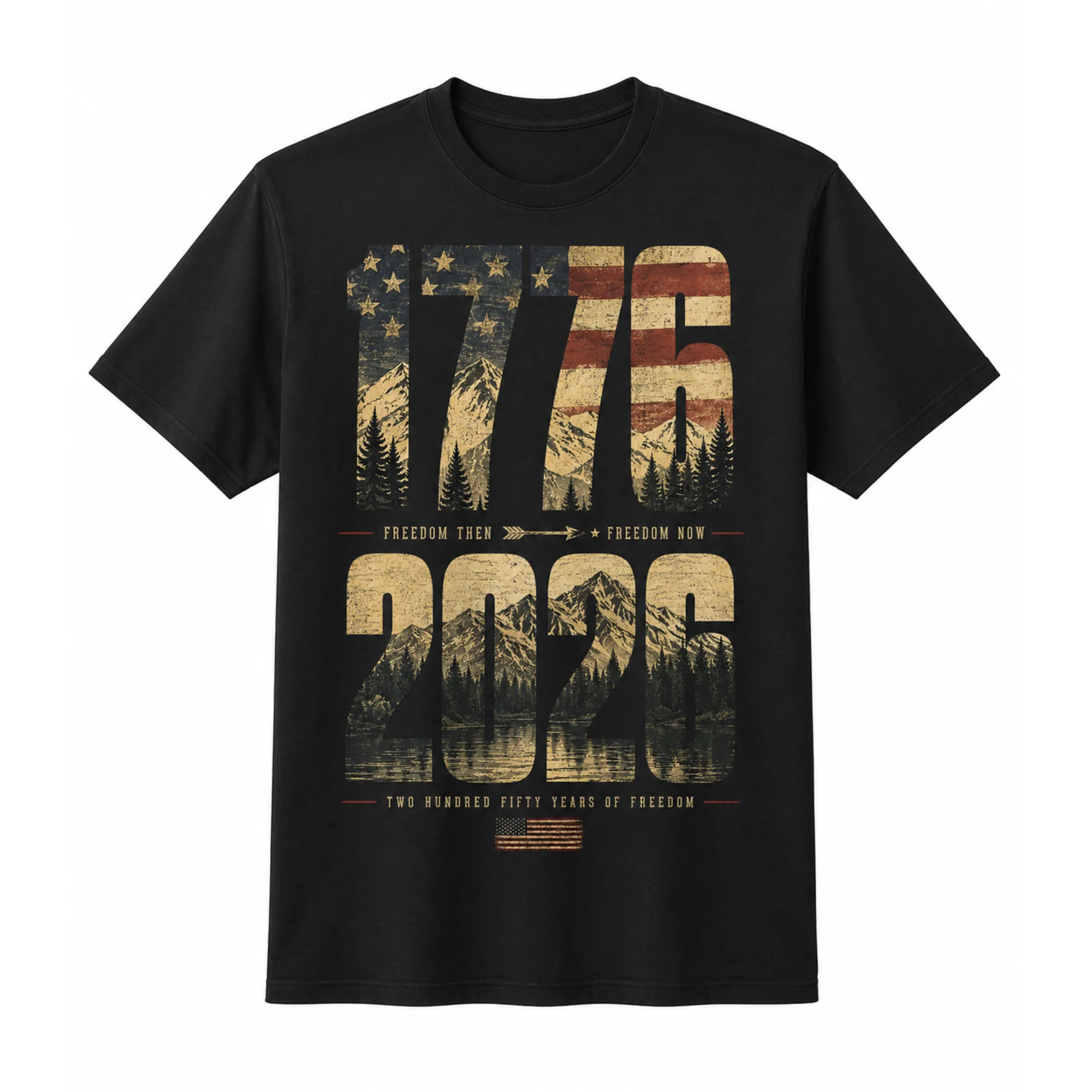 Fashionable T-Shirt – Patriotic – 1776 – 2026 Genuine