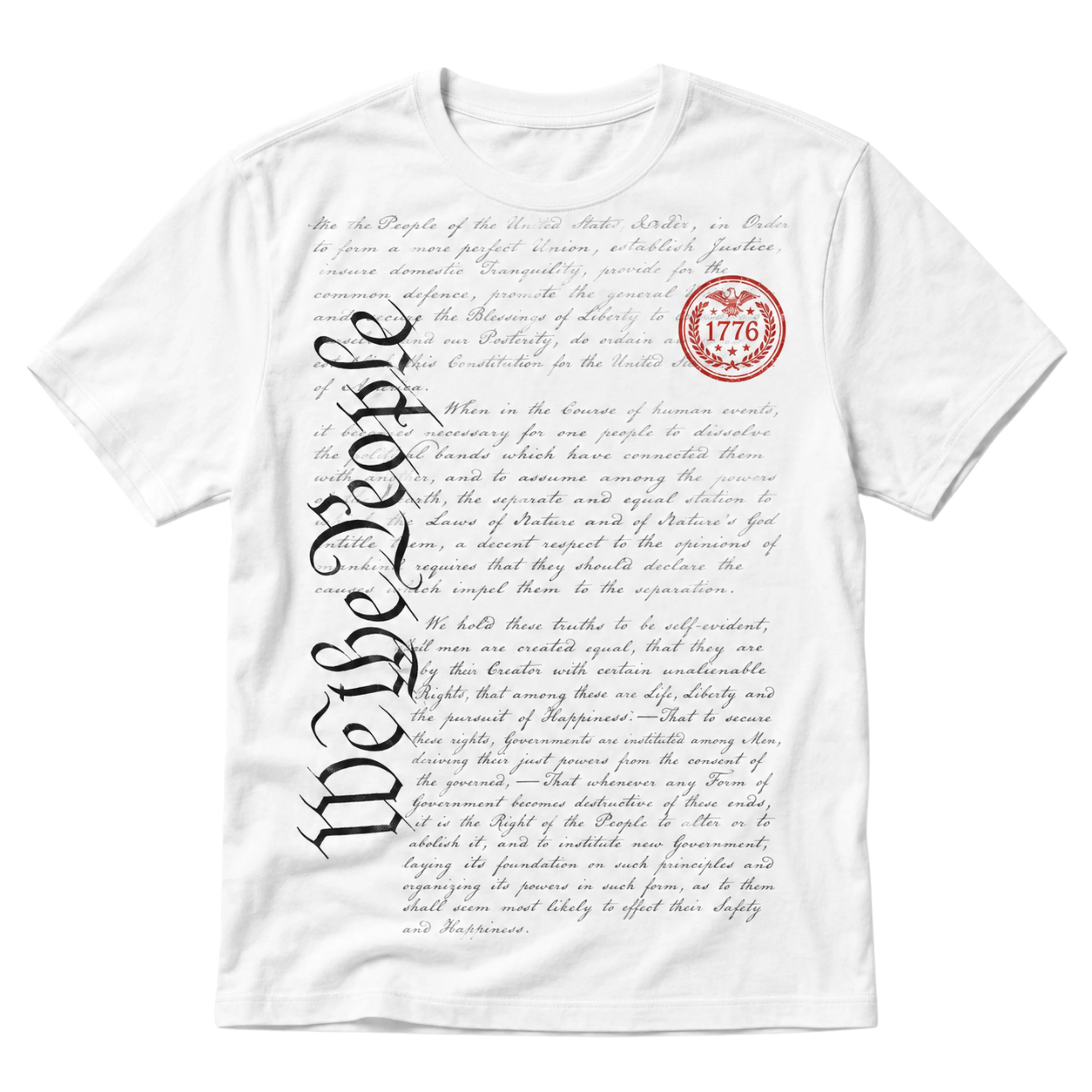 Excellent T-Shirt – Patriotic – We The People Script Practical