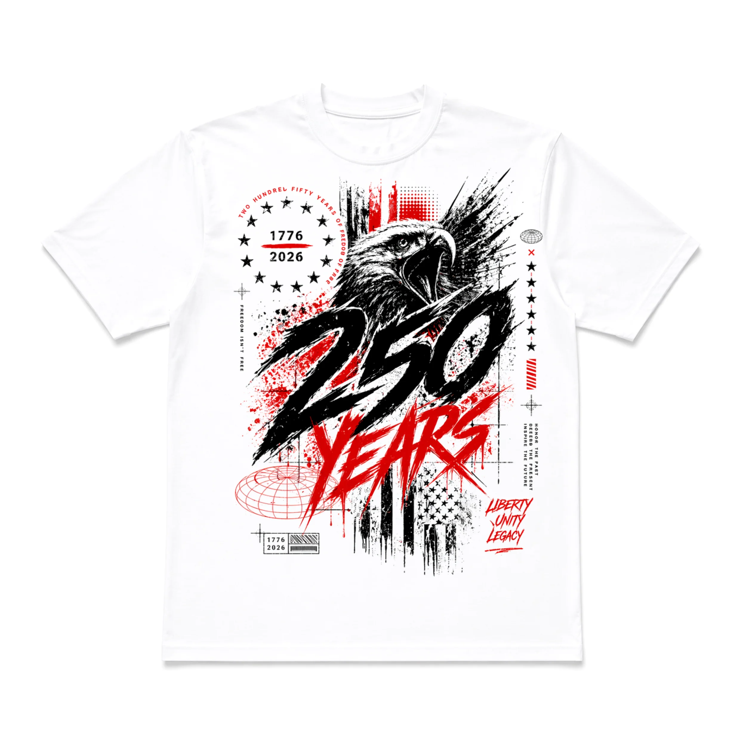 Relaxed T-Shirt – Patriotic – 250 Years Clean
