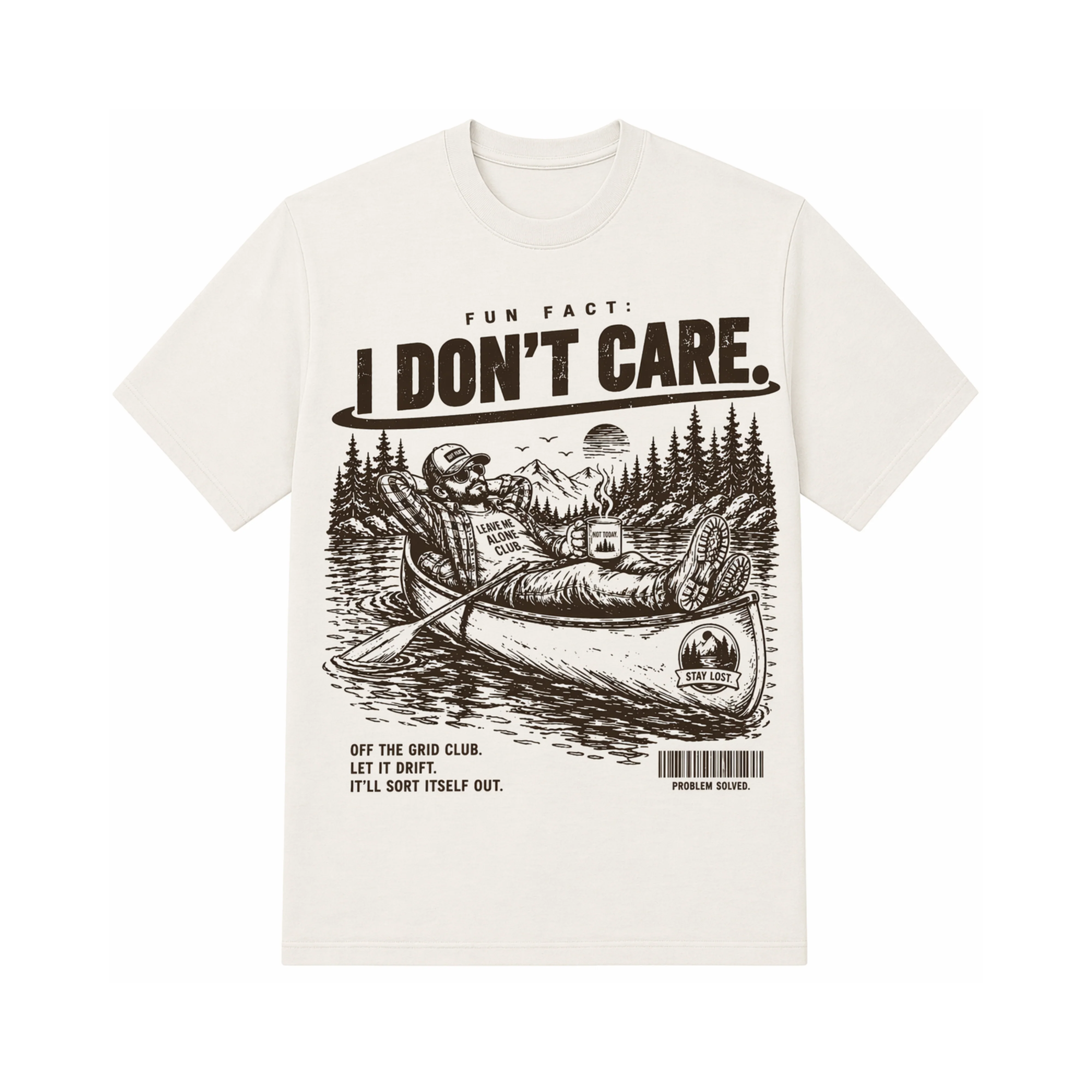 Organic T-Shirt – Bold Statement – Fun Fact I Don’t Care Country Enhanced