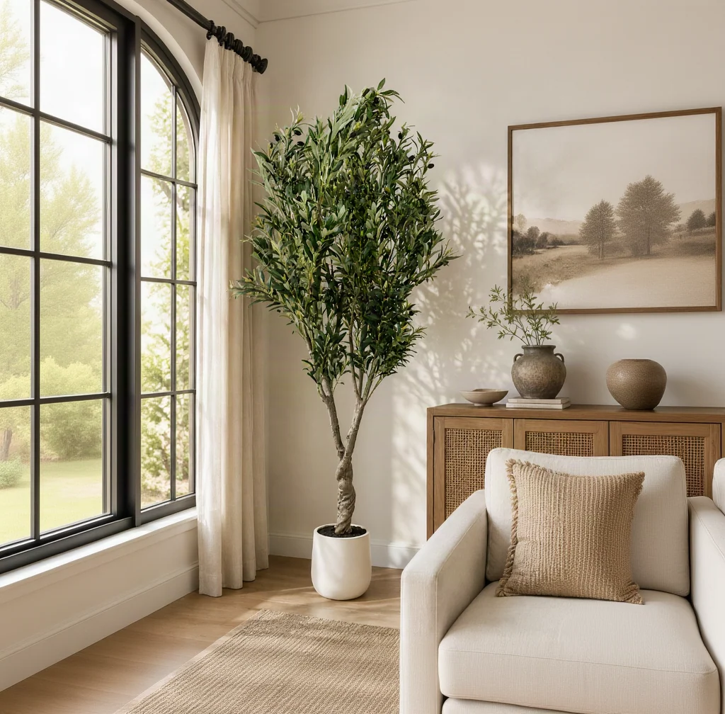 Premium Material Faux Olive Tree 82.68 H Certified