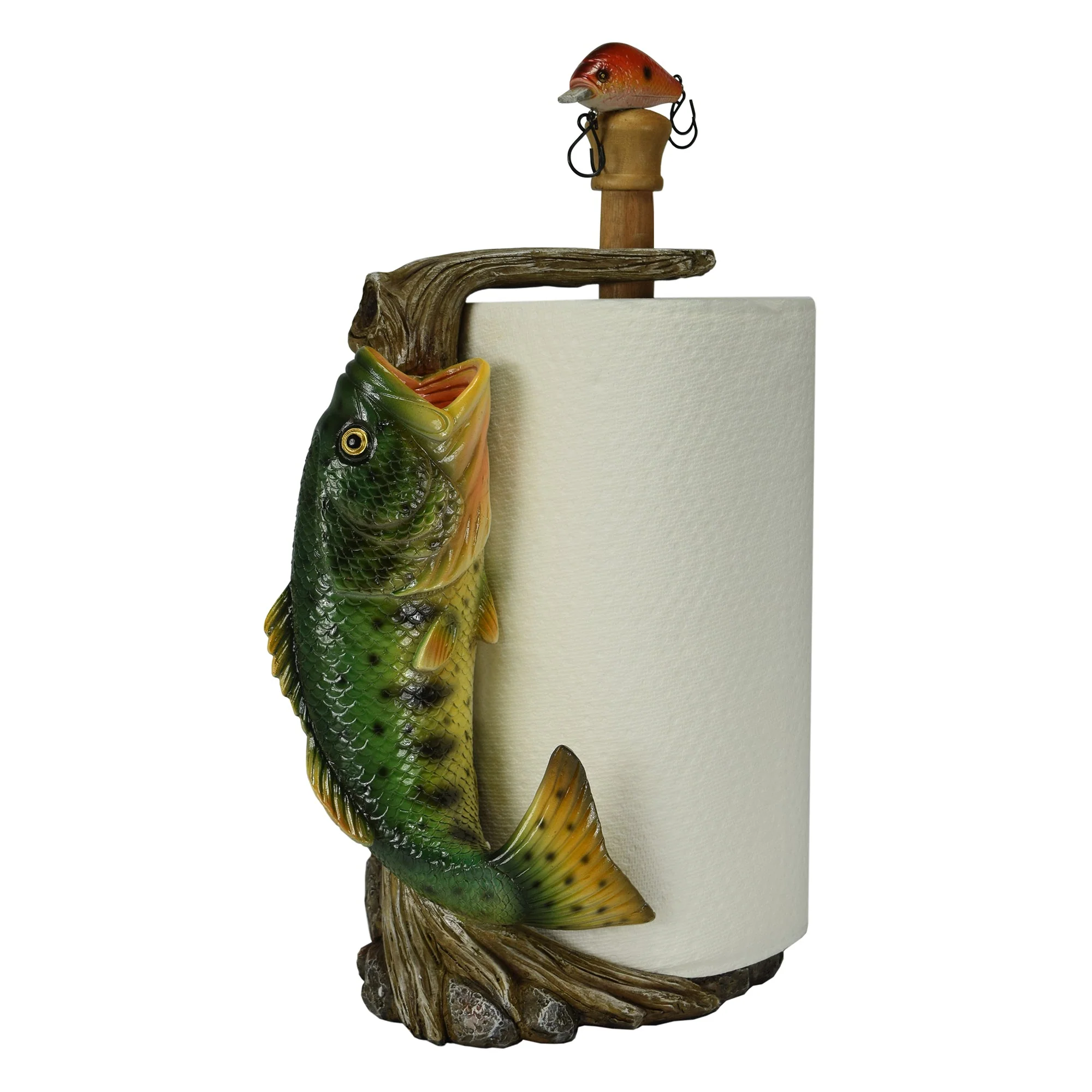 Contemporary Paper Towel Holder-Largemouth Bass Elegant