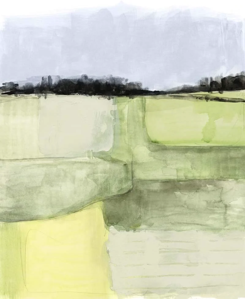 Powerful Pale Vista II Landscape Artwork Sophisticated
