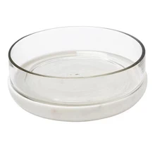 Eco-Friendly White Marble Glass Bowl Chiller Smart