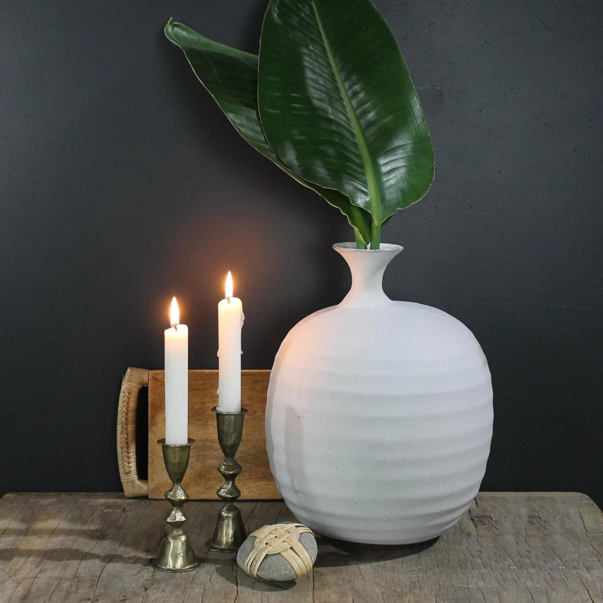 Elite Eleo Ceramic Vase with Neck Lightweight