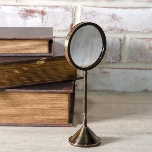 Natural Antique Brass Magnifying Glass Secure