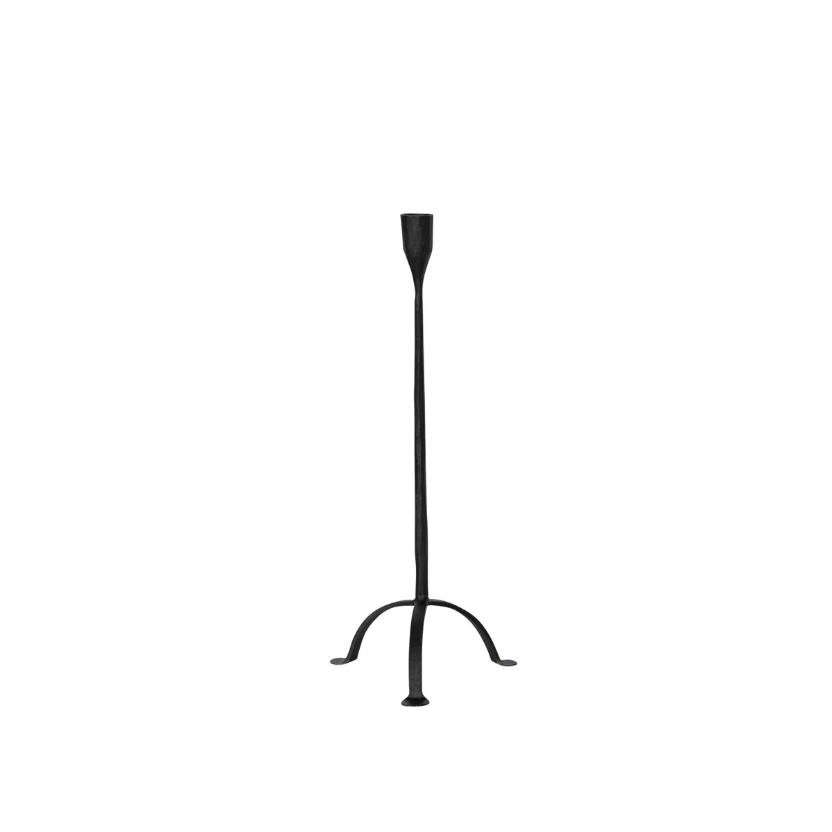 Natural Hand-Forged Cast Iron Footed Taper Holder Selected