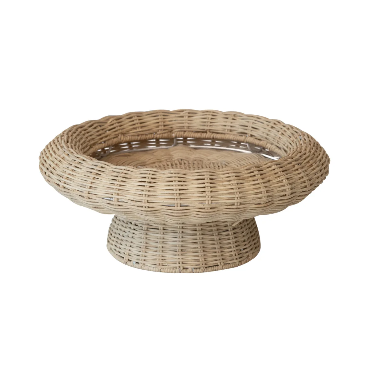 Elite Decorative Hand-Woven Rattan Pedestal Bowl Premium Material
