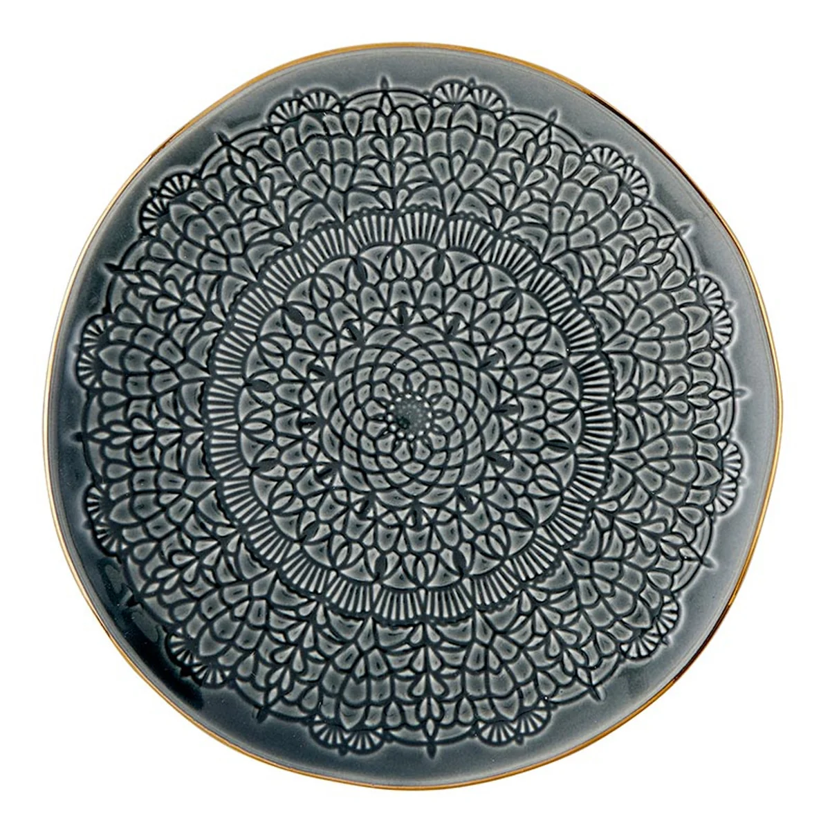 Durable Gold Rim Stamped Appetizer Plates Consistent