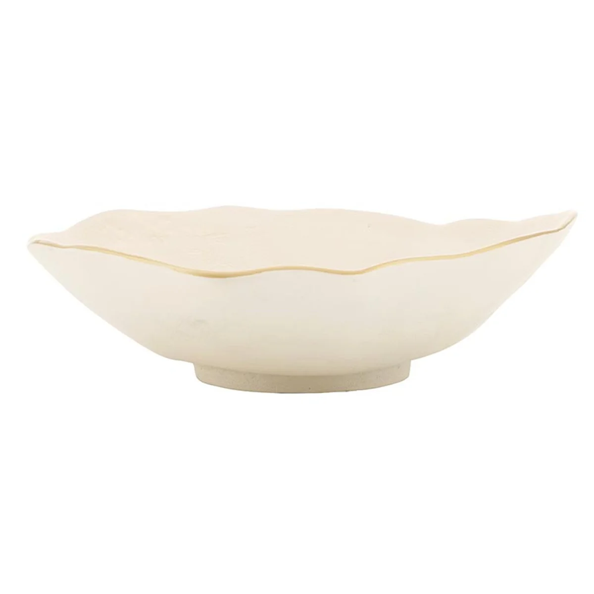 Reusable Gold Rim Aluminum Bowl Expertly Made