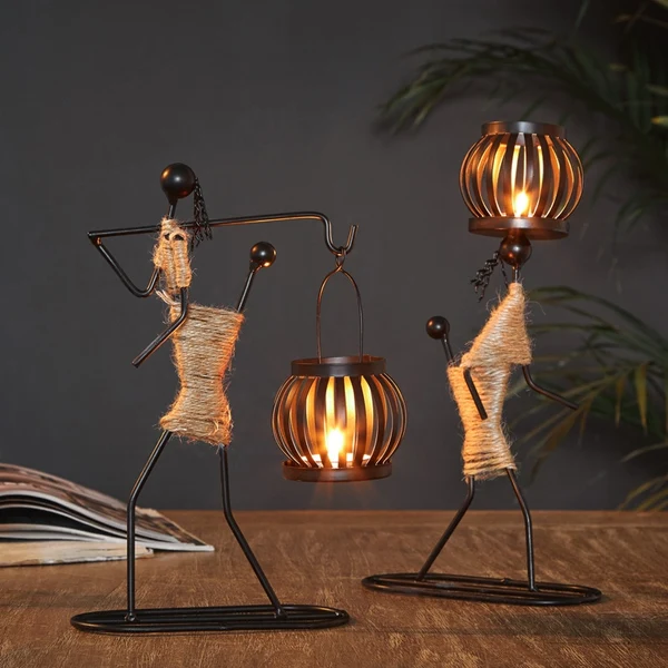 Prestigious Creative Wrought Iron Candle Holder Top-Quality