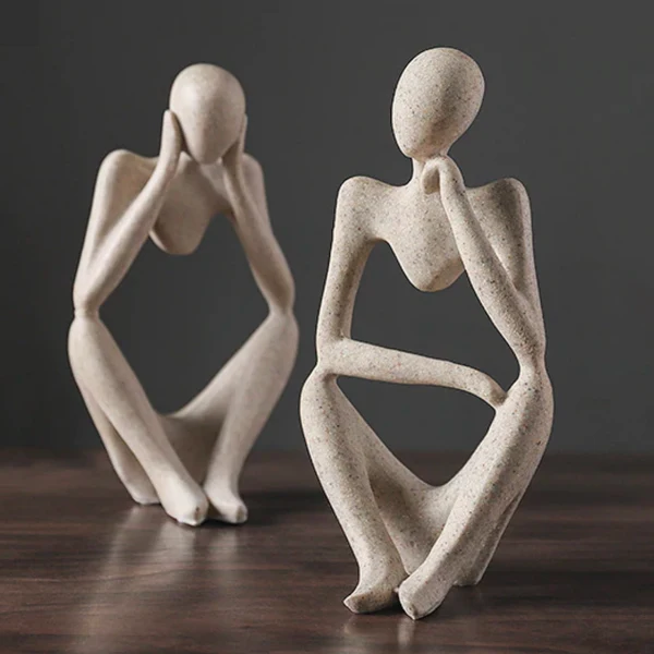 Pure Modern Abstract Thinker Figurine Soft