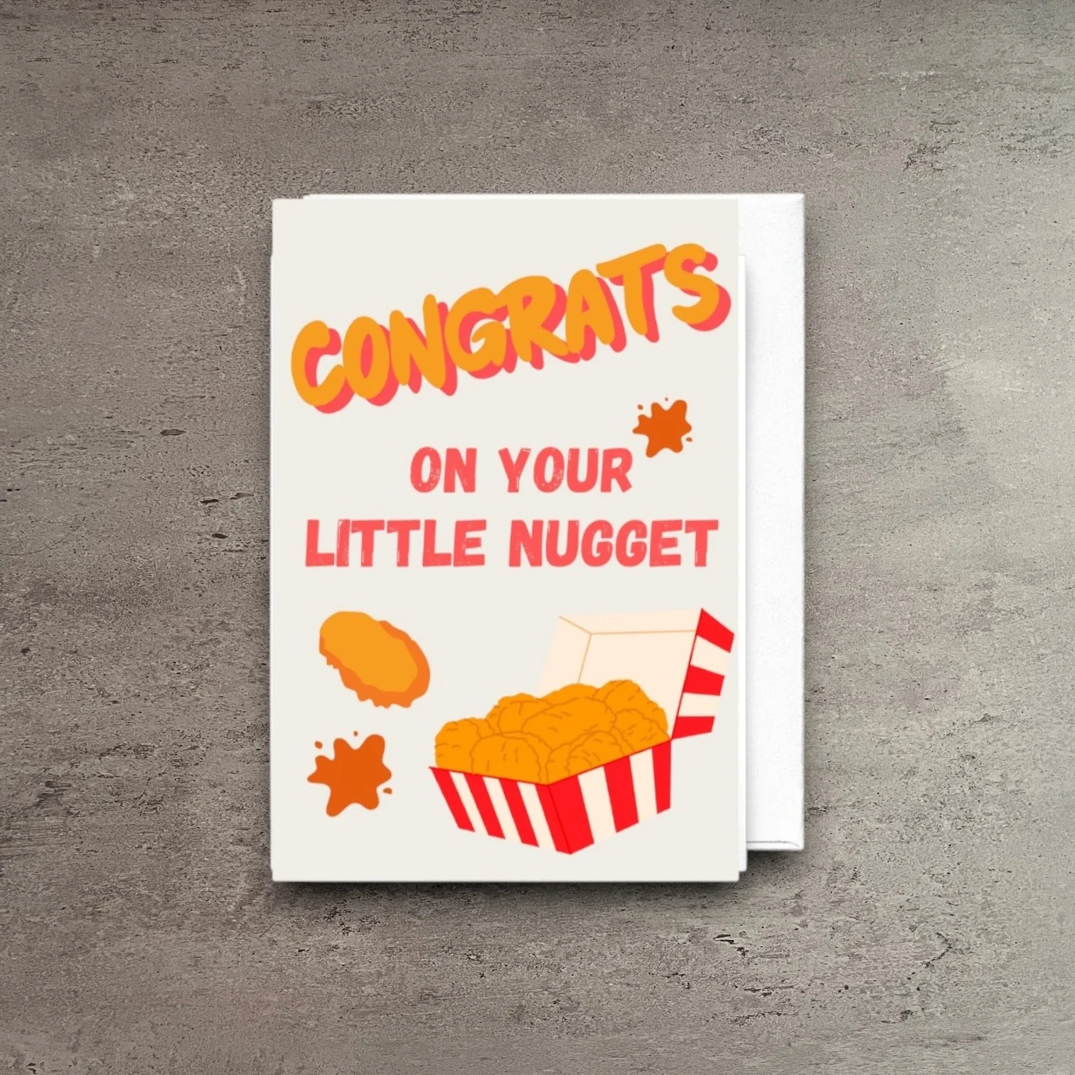 Clean Congrats On Your Little Nugget Greeting Card Certified