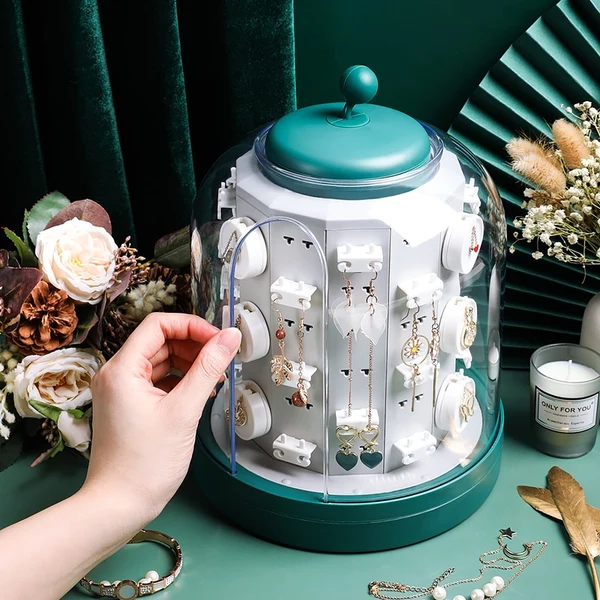 Certified 360 Rotating Design Jewelry Organizer Fast