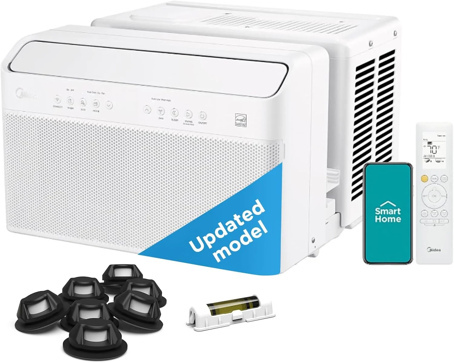 Selected Midea MAW08V1QWT 8 000 BTU U-Shaped Window Air Conditioner – Inverter Technology Ultra Quiet Energy Efficient Premium