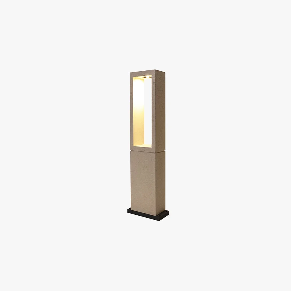 Modern Pena Minimalistisch Außen-Pollerleuchte Grau Metall Aluminium 25CM Lang Traditional