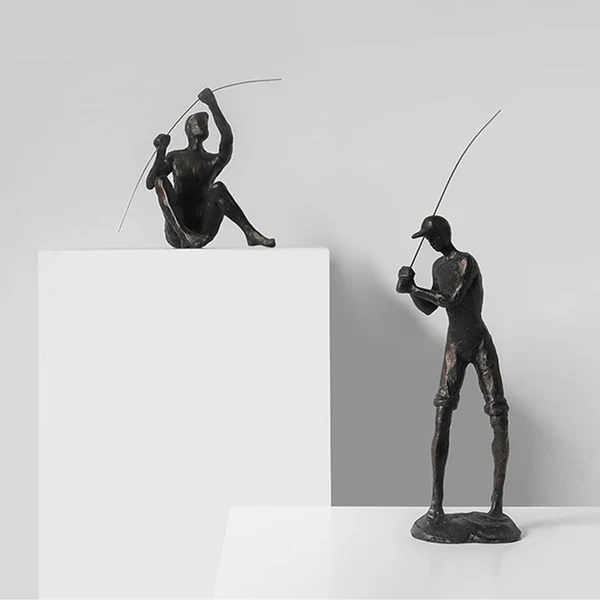 Reusable Creative Fisherman Figurine First-Class