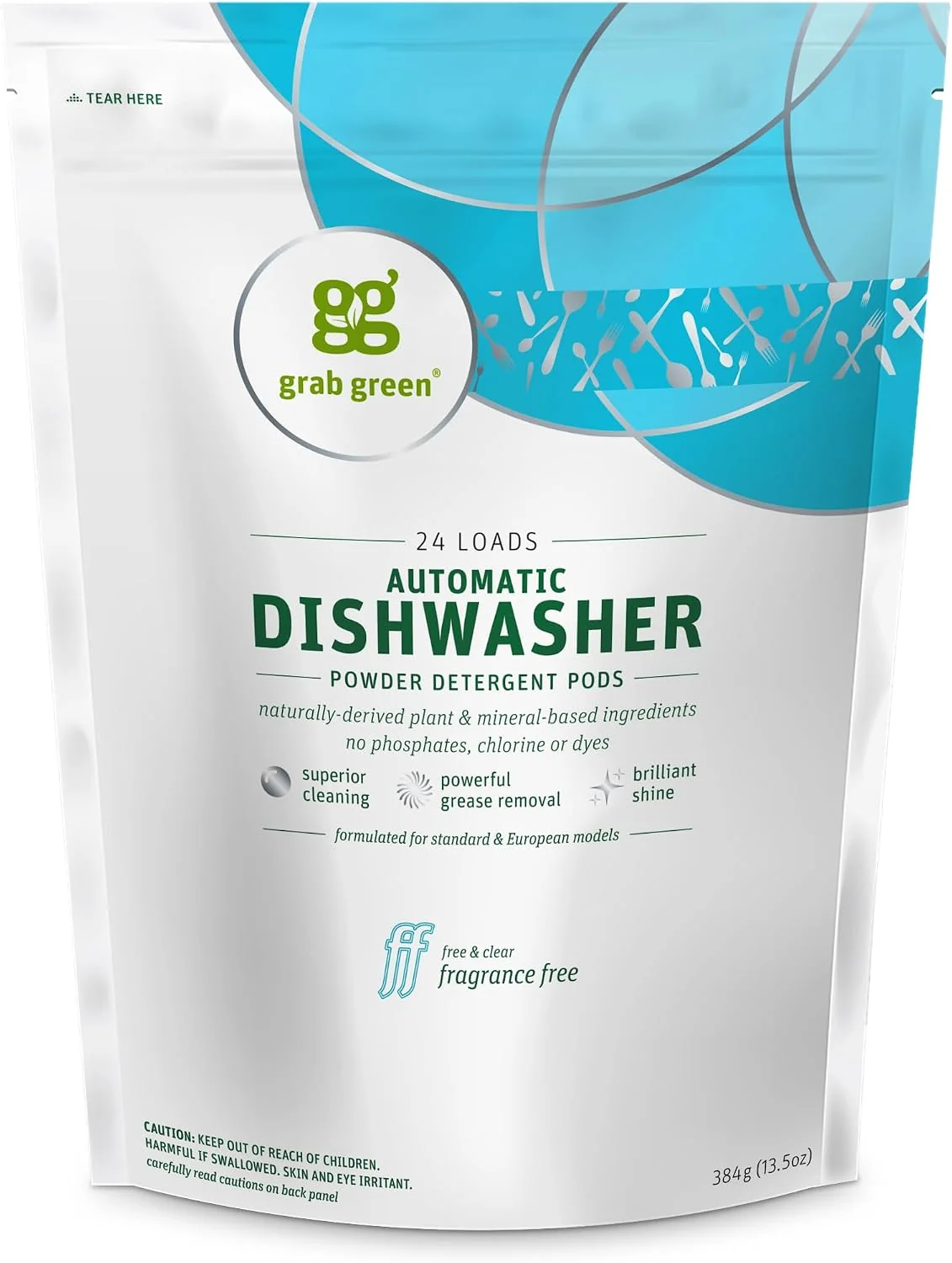 Versatile Grab Green Dishwasher Pods 24 Count Unscented Plant amp Mineral Based Flexible