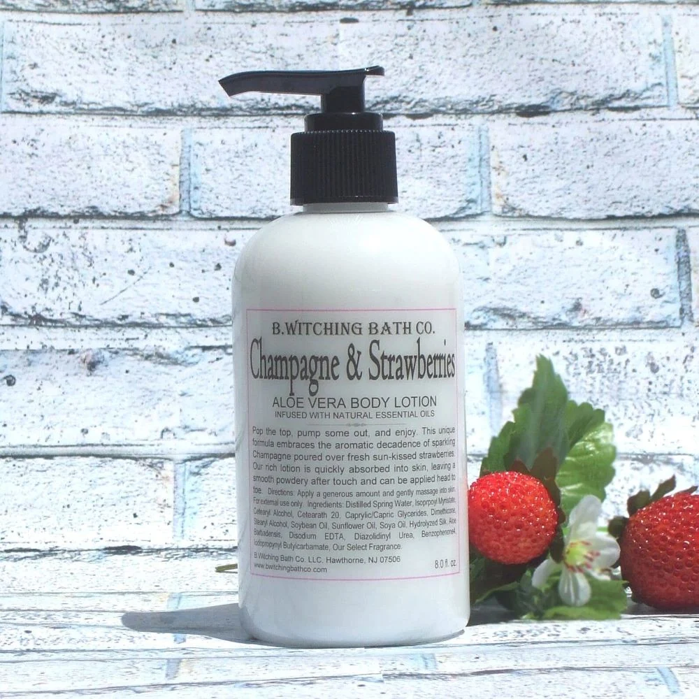 Clean 8oz. Champagne Strawberries Aloe Vera Body Lotion Stylish