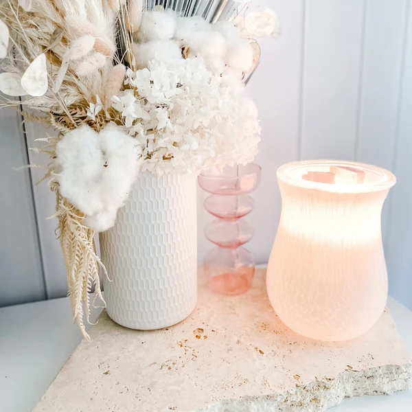 Enhanced Moonstone Glass Electric Wax Warmer Long-Lasting