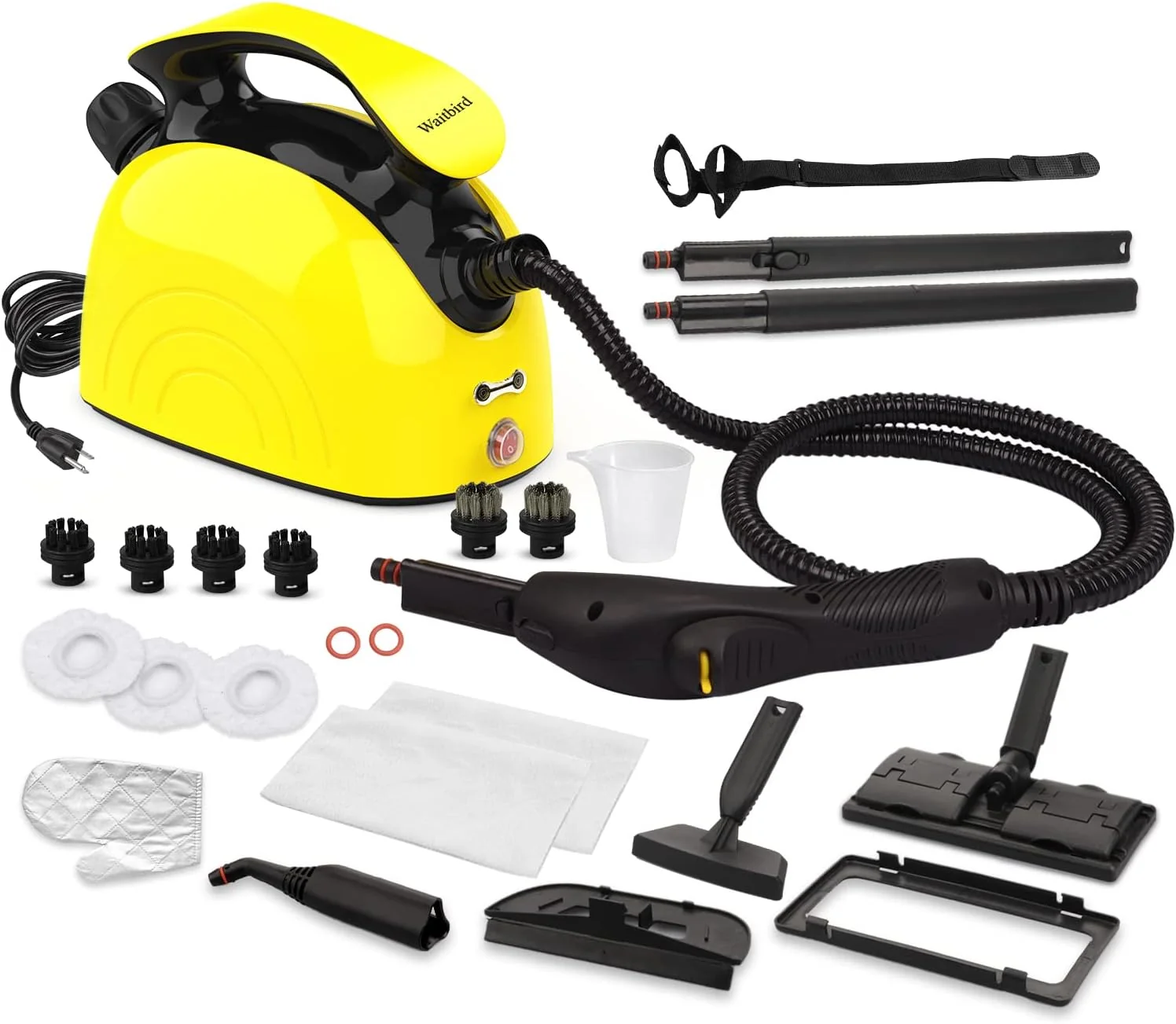 Responsible Steam Cleaner Multipurpose Powerful Steamer with 21 Accessories 248°F High-Temperature Steam for Floors Grout Tiles Carpet Cars – Portable 1.08L Tank Child Lock Chemical- Cleaning Yellow Artisan