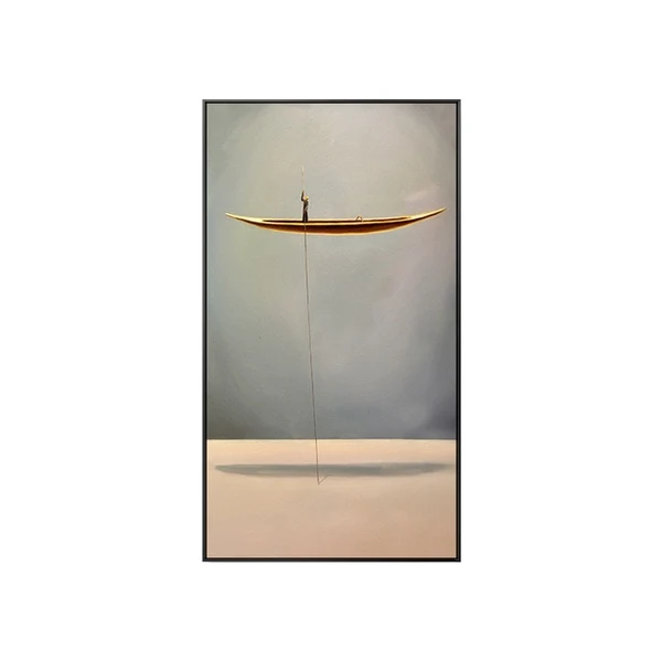 Exceptional Gold Boat Canvas Wall Art Recyclable